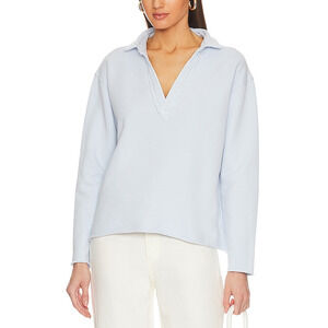 Frank & Eileen 'Popover' Henley Blue Cotton Top Size S